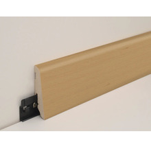 Sockelleiste aus Holz mit Befestigungsclip zur Wandmontage