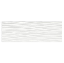 Produktbild: Wandfliese Dune Snow weiß 3D matt 30x90 cm rektifiziert