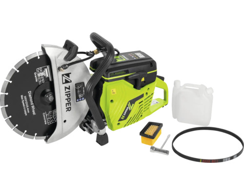 Zipper Steintrennmaschine inklusive Diamanttrennscheibe, Werkzeug, Luftfilter, Keilriemen und Kanister