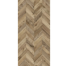 Holzboden mit Fischgrätenmuster