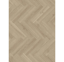 Holzstrukturierter Bodenbelag im Fischgrätmuster