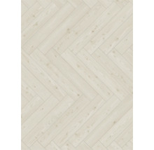 Hellfarbiger Holzboden im Fischgrätmuster