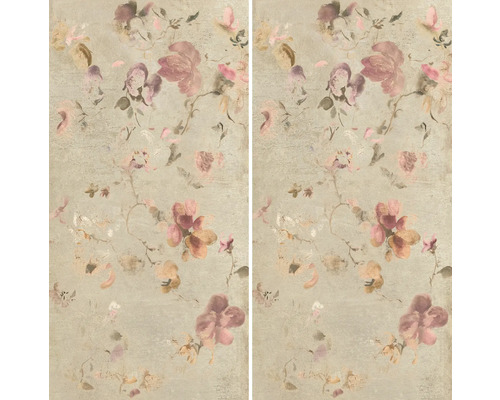 Dekorfliese Flower beige 60x120x9,5cm