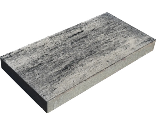 Graue Betonpflasterplatte im Detail