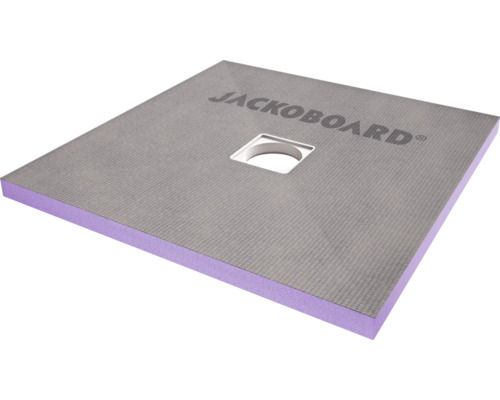 JACKOBOARD® Aqua befließbares Duschelement 1000 mm x 1000 mm x 40 mm Ablauf zentral