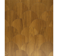 Holzboden mit fächerförmigem Muster