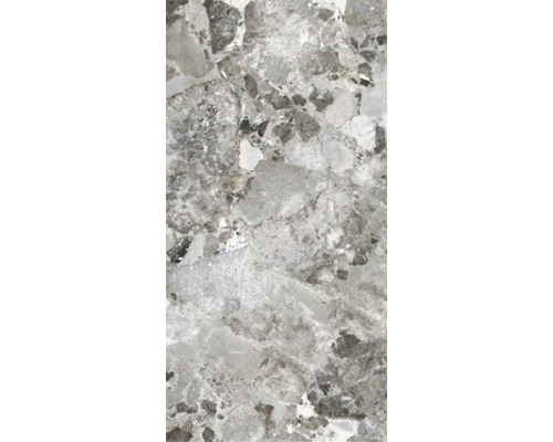 Produktbild 6 (groß) Graue Steinzeugfliese mit Marmoroptik.