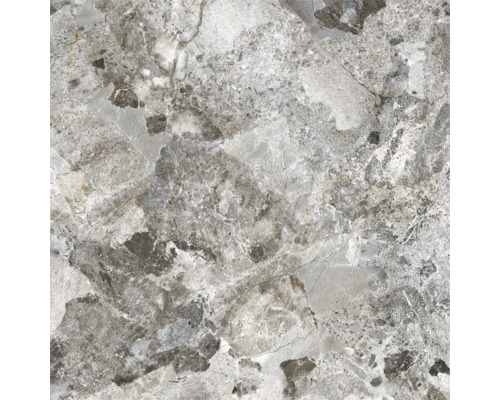 Produktbild 6 (groß) Nahaufnahme einer grauen Feinsteinzeugfliese mit Marmoroptik