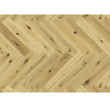 Parkettboden in Fischgrätmuster aus Holz