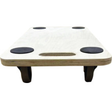 Möbelroller aus Holz mit Griffloch und Rollen