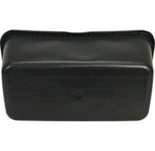 Schwarze Mörtelwanne aus Kunststoff