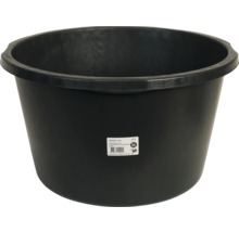 Schwarzer Mörtelkübel mit einem Fassungsvermögen von 40 Litern.