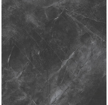 Dunkle Bodenfliese mit Marmoroptik.