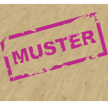 Holzboden mit dem Schriftzug Muster