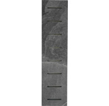 Graue Schieferplatte mit Aussparungen für den Sanitärbereich