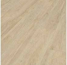 Nahaufnahme von hellem Laminatboden mit Holzstruktur