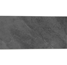 Dunkelgraue Feinsteinzeugfliese mit Marmoroptik