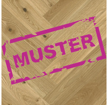 Produktbild: Handmuster zu SKANDOR Parkett Mayflower Oak Eiche Fischgrät Gebürstet 1082 x 162 x 12 mm