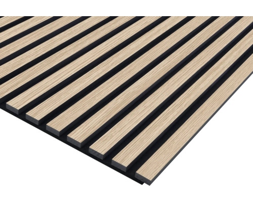 Akustikpaneel Eiche einseitig foliert 2670 x 572 x 19 mm