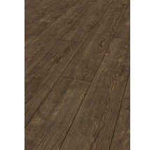 Nahaufnahme von Laminatboden mit Holzoptik.