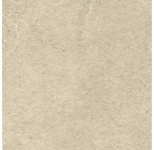 Nahaufnahme einer beigen Fliese mit rauer Textur.