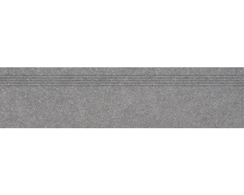 Graue Treppenfliese mit Rillen für den Außenbereich