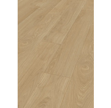 Nahaufnahme von hellem Laminatboden mit Holzstruktur