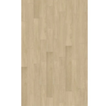 Nahaufnahme von verlegten Vinylbodenplatten mit Holzoptik