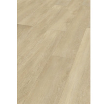 Helle Laminatbodenverlegung im Fischgrätmuster