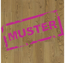 Produktbild: Handmuster zu Parkett Cognac Esche Landhausdiele Gebürstet 1092 x 130 x 14 mm
