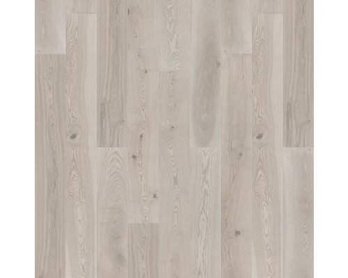 Handmuster zu Parkett Platinium grau Esche Landhausdiele Gebürstet 1092 x 180 x 14 mm