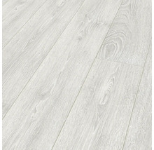 Nahaufnahme von hellem Laminatboden in Holzoptik