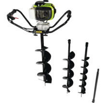 Erdlochbohrer mit verschiedenen Bohraufsätzen