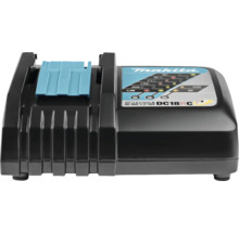 Makita Ladegerät DC18RC für Lithium-Ionen und Nickel-Metallhydrid Akkus