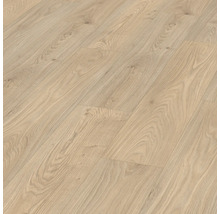 Verlegter Laminatboden in Holzoptik.