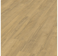 Verlegter Laminatboden mit Holzoptik.