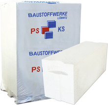 Verpackte Mauersteine aus Porenbeton