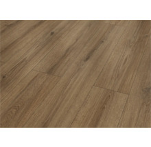 Nahaufnahme von Laminatboden in Holzoptik.