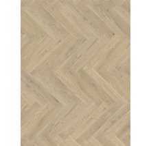 Helle Holzboden mit Fischgrätenmuster für den Innenbereich.