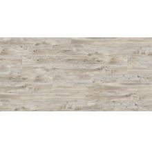 Helle Vinylboden-Paneele in Holzoptik.