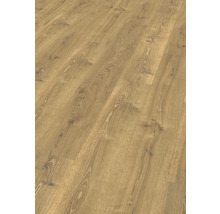 Nahaufnahme eines Laminatbodens in Holzoptik.
