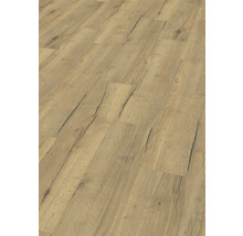 Nahaufnahme von Laminatboden in Holzoptik