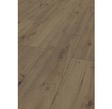 Nahaufnahme von Laminatboden in Holzoptik