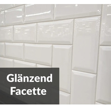 Wandfliesen mit Facettenschliff, glänzende Oberfläche