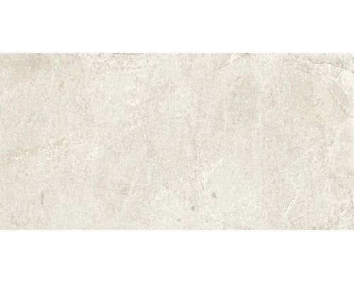 Feinsteinzeug Wand- und Bodenfliese Cool Stone weiß matt rektifiziert 29,8 x 59,8 x 0,9 cm