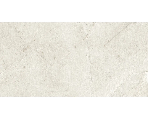 Feinsteinzeug Wand- und Bodenfliese Cool Stone weiß matt rektifiziert 29,8 x 59,8 x 0,9 cm