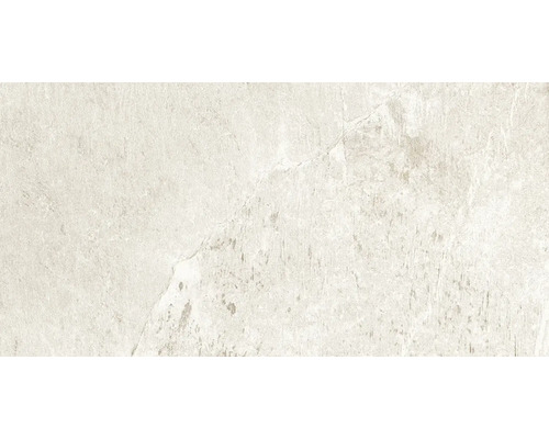 Feinsteinzeug Wand- und Bodenfliese Cool Stone weiß matt rektifiziert 29,8 x 59,8 x 0,9 cm