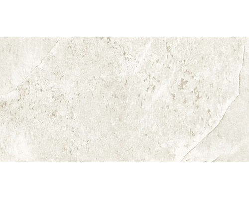Feinsteinzeug Wand- und Bodenfliese Cool Stone weiß matt rektifiziert 29,8 x 59,8 x 0,9 cm