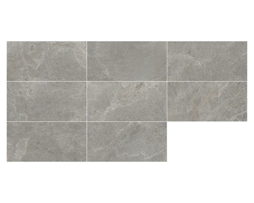 Feinsteinzeug Wand- und Bodenfliese Cool Stone grau matt rektifiziert 29,8 x 59,8 x 0,9 cm