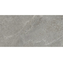 Graue Steinzeugfliese mit matter Oberfläche.